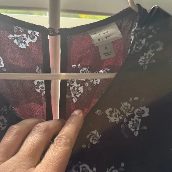 A New Day Brown and Blue Floral Midi Dress - Picture 2 of 5